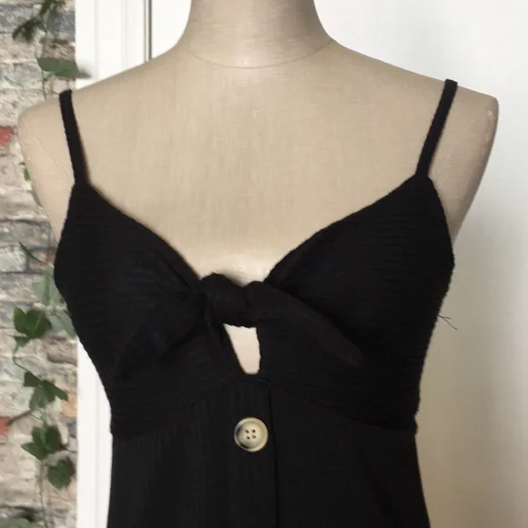 Cotton On Teagan Tie Front Black Mini Dress Sz XS - Picture 8 of 12